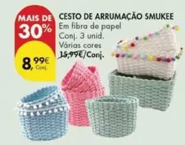 Oferta de Smukee - Cesto De Arrumacao por 8,99€ em Pingo Doce