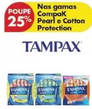 Oferta de Tampax - Nas Gamas Compak Pearl E Cotton Protectionem Pingo Doce