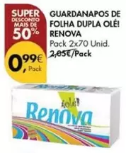 Oferta de Renova - Guardanapos De Folha Dupla por 0,99€ em Pingo Doce