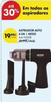 Oferta de Aspirador Auto 4 Em 1 Niteo por 19,99€ em Pingo Doce