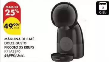 Oferta de Krups - Maquina De Cafe Dolce Gusto Piccolo Xs por 49,99€ em Pingo Doce