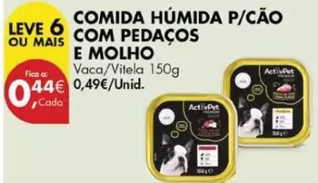 Oferta de .Com - Comida Humida P/cao Com Pedacos E Molho por 0,44€ em Pingo Doce