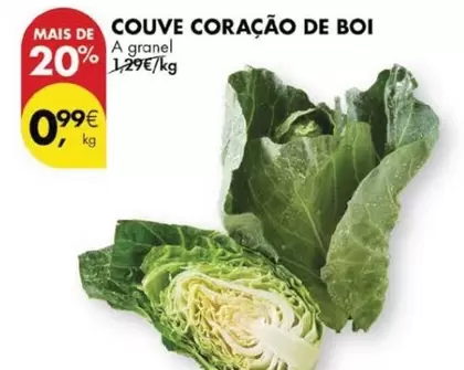 Oferta de A+ - Couve Coração De Boi por 0,99€ em Pingo Doce