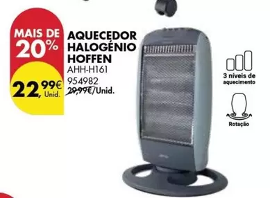 Oferta de Hoffen - Aquecedor AHH-H16L por 22,99€ em Pingo Doce