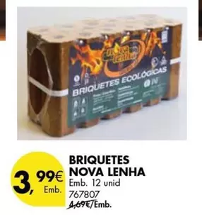 Oferta de Briquetes Nova Lenha por 3,99€ em Pingo Doce