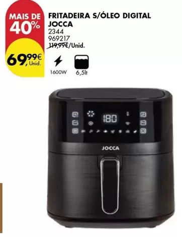 Oferta de Jocca - Fritadeira S/Oleo Digital por 69,99€ em Pingo Doce