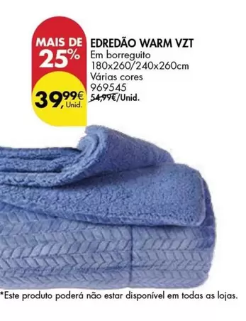 Oferta de As - Edredao Warm VZT por 39,99€ em Pingo Doce