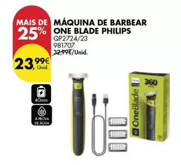 Oferta de ONE - Máquina De Barbear One Blade por 23,99€ em Pingo Doce