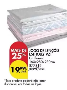 Oferta de As - Jogo De Lençois VZT por 19,99€ em Pingo Doce