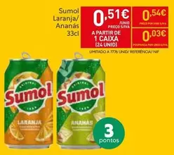 Oferta de Sumol - Laranja/Ananas por 0,51€ em Recheio