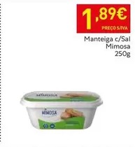 Oferta de Mimosa - Manteiga C/Sal por 1,89€ em Recheio