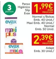 Oferta de Evax - Penso Higienico Slip por 1,99€ em Recheio