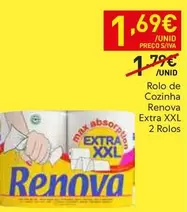 Oferta de Renova - Rolo De Cozinha  Extra XXL por 1,69€ em Recheio