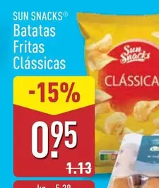 Oferta de Sun Snacks - Batatas Fritas Classicas por 0,95€ em Aldi