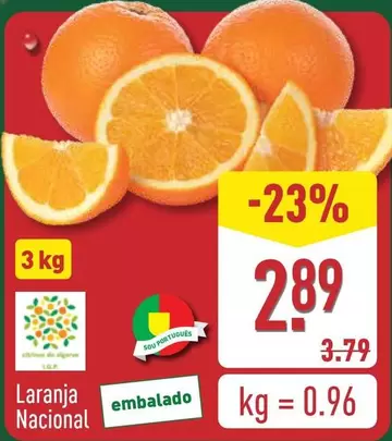 Oferta de Laranja Nacional por 2,89€ em Aldi