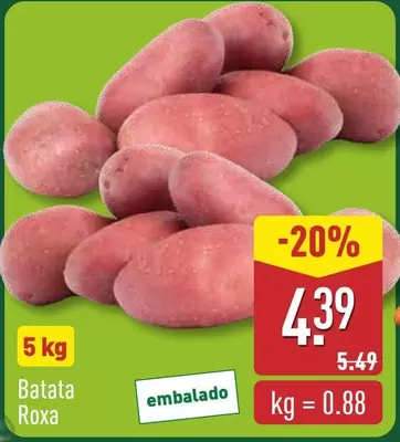 Oferta de Batata Roxa por 4,39€ em Aldi