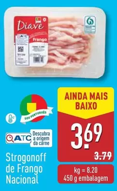 Oferta de Diave - Strogonoff De Frango Nacional por 3,69€ em Aldi