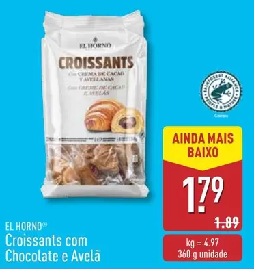 Oferta de Croissants Com Chocolate E Avela por 1,79€ em Aldi