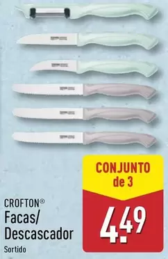 Oferta de Crofton - Facas/ Descascador por 4,49€ em Aldi