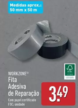 Oferta de Workzone - Fita Adesiva De Reparação por 3,49€ em Aldi