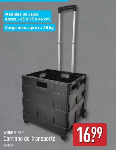 Oferta de Workzone - Carrinho De Transporte por 16,99€ em Aldi