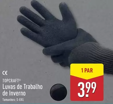 Oferta de Topcraft - Luvas De Trabajo De Inverno por 3,99€ em Aldi