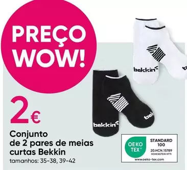 Oferta de Conjunto De 2 Pares De Meias Curtas por 2€ em Pepco