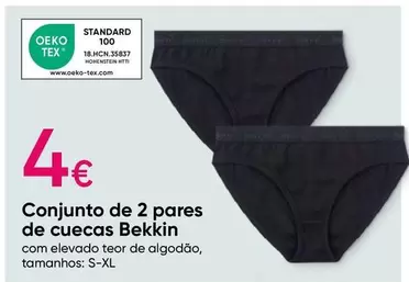 Oferta de .Com - Conjunto De 2 Pares De Cuecas Bekkin por 4€ em Pepco