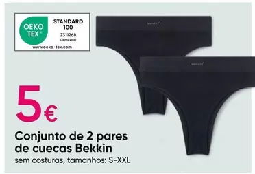 Oferta de Conjunto de 2 pares de cuecas Bekkin 5em Pepco