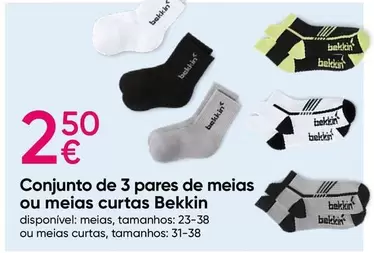 Oferta de Conjunto De 3 Pares De Meias Ou Meias Curtas por 2,5€ em Pepco