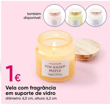 Oferta de .Com - Vela com fragrancia em suporte de vidro por 1€ em Pepco