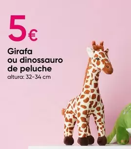 Oferta de Girafa Ou Dinossauro De Peluche por 5€ em Pepco