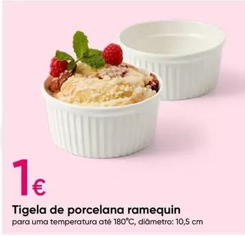 Oferta de Tigela De Porcelana Ramequin por 1€ em Pepco