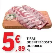 Oferta de Tiras De Entrecosto De Porco por 5,89€ em E.Leclerc