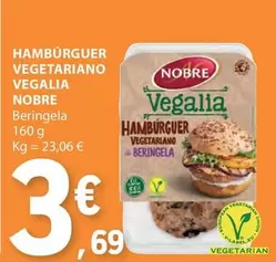 Oferta de Nobre - Hamburguer Vegetariano por 3,69€ em E.Leclerc