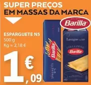 Oferta de Barilla - Esparguete N5 por 1,09€ em E.Leclerc