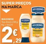 Oferta de Hellmann's - Maionese por 2,29€ em E.Leclerc