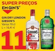 Oferta de Gibson's - Gin Dry London por 11,49€ em E.Leclerc