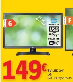 Oferta de LG - Tv Led 24" por 149€ em E.Leclerc