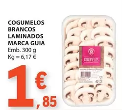 Oferta de Marca Guia - Cogumelos Brancos Laminados por 1,85€ em E.Leclerc