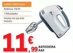 Oferta de Batedeira Raf por 11,99€ em E.Leclerc