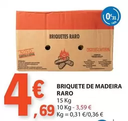 Oferta de Madeira - Briquete De Madeira por 4,69€ em E.Leclerc