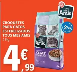 Oferta de Tous - Croquetes Para Gatos Esterilizados por 4,99€ em E.Leclerc