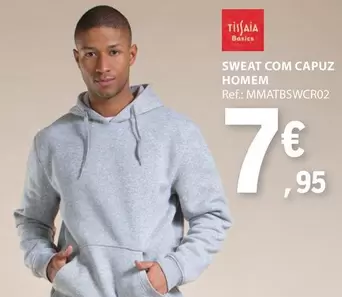 Oferta de .Com - Sweat Com Capuz Homem por 7,95€ em E.Leclerc