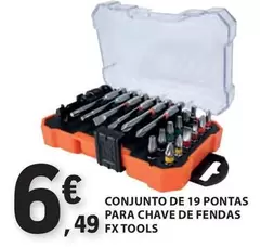 Oferta de Conjunto De 19 Pontas Para Chave De Fendas Fx Tools por 6,49€ em E.Leclerc