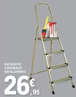 Oferta de Escadote 4 Degrais Em Aluminio por 26,95€ em E.Leclerc