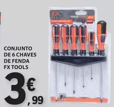 Oferta de Conjunto De 6 Chaves De Fenda Fx Tools por 3,99€ em E.Leclerc