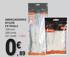 Oferta de Abraçadeiras Nylon Fx Tools por 0,89€ em E.Leclerc