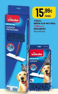 Oferta de Vileda - MOPA Flip PET PRO: RECARGAS por 15,99€ em Intermarché