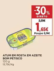 Oferta de Bom Petisco - Atum Em Posta Em Azeite por 1,65€ em superCOR